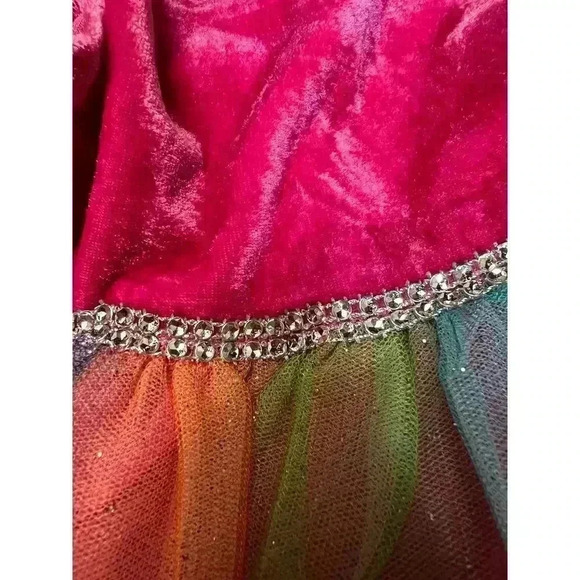 Blueberi Rainbow Tulle Party Dress with Velvet Bodice -Special Occasions 9-12M - Picture 5 of 6